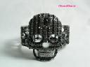Black Crystal Skull Bracelet. Product thumbnail image