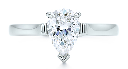 Ring with pear shaped diamond. Product thumbnail image